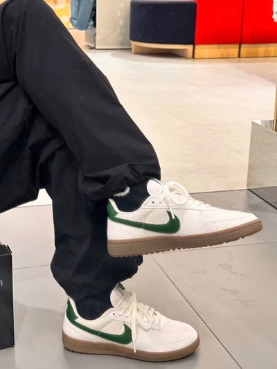 【現貨】NIKE W FIELD GENERAL 白綠 復古 皮革 膠底 休閒鞋｜FZ5593-1038