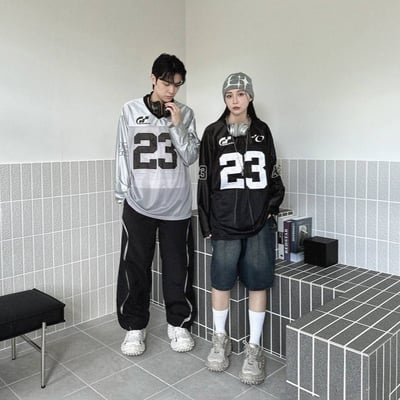 【現貨】美式23號V領透網寬鬆球衣2