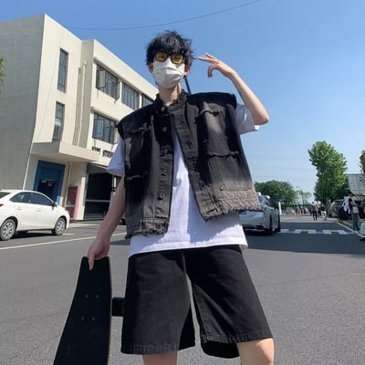 【現貨】水洗工裝牛仔背心6