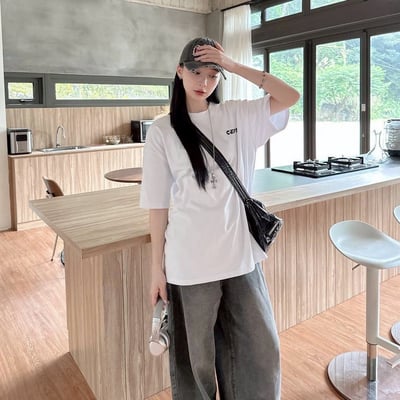 【現貨】火焰字體厚版膠印短T8