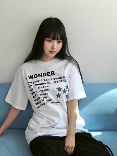 【現貨】韓系字母印花星星圖案短T6