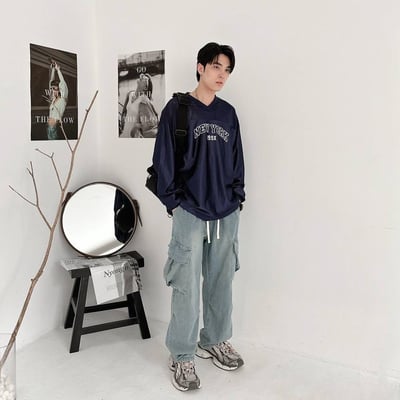 【現貨】NEW YORK印花V領球衣10