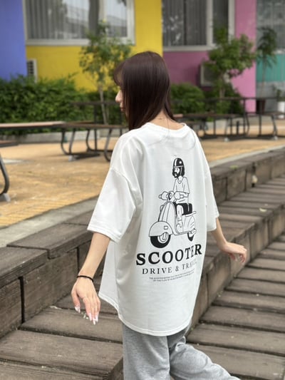 【現貨】復古摩托車短T4