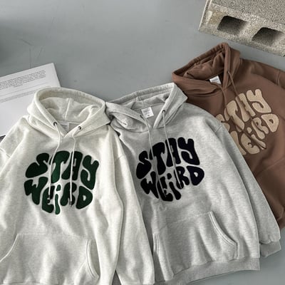 【現貨】毛巾繡STAY WEIRD帽T8