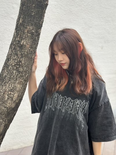 【現貨】地球街頭文字水洗寬T10