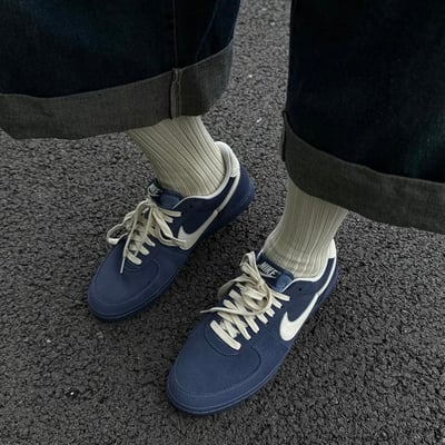 【國外折扣連線!】NIKE FIELD GENERAL 藏青 霧霾藍 米色麂皮德訓鞋｜IF0666-4002