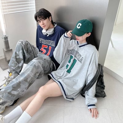 【現貨】VIRGINIA 51 V領撞色棒球大學T8