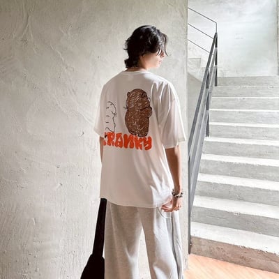 【現貨】cranky狗狗與熊熊插畫感短T7