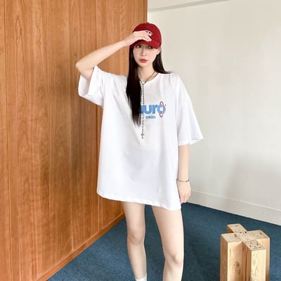 【現貨】aurocean斑駁字印花短T4