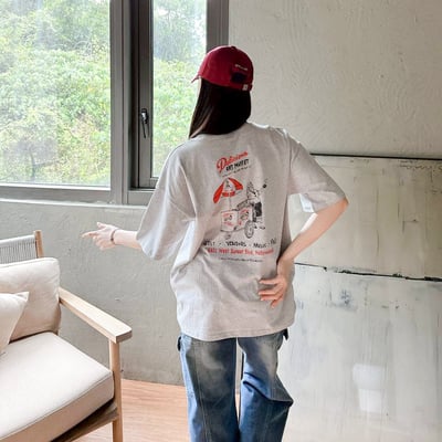 【現貨】美式PIZZA攤印花短T3