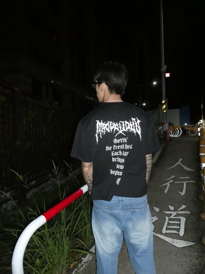 【街頭狠貨】荊棘序章雙沙純棉短寬T1