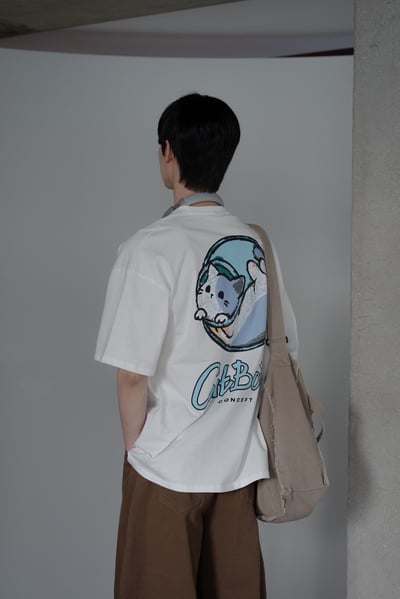 【現貨】CAT BOWL貓咪水缸印花短T7