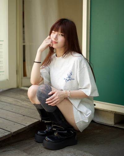 【現貨】join THE Carbs CLUB抽菸爆米花印花短T4