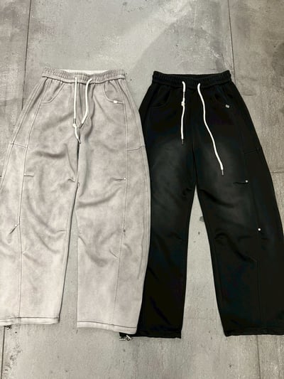 【好穿好看兼具神款】金屬小標刷舊棉褲7