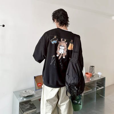 【現貨】DRYCAT曬衣貓咪印花大學T3