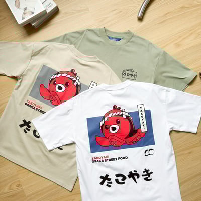【SORONA® 涼感現貨】TAKOYAKI日文章魚師傅印花短T10