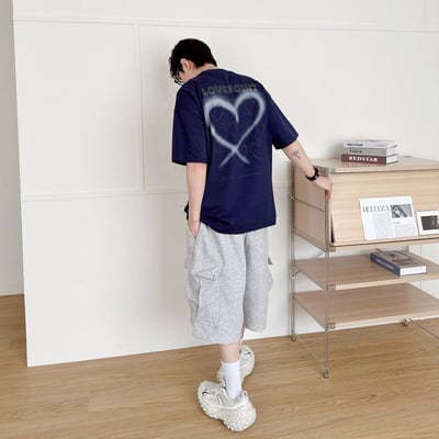 【SORONA® 涼感現貨】LOVEPOINT 愛心噴漆印花短T7