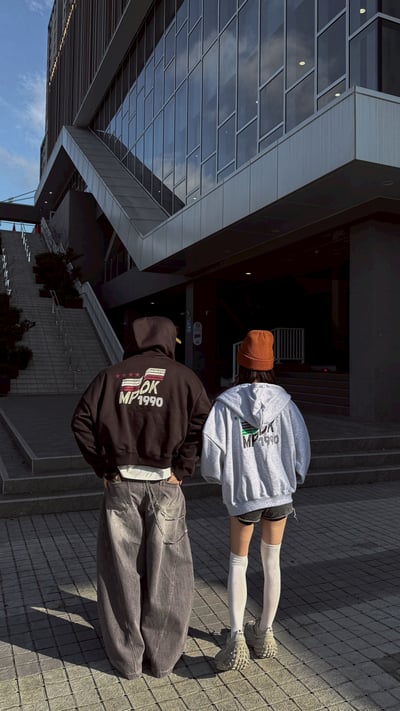 【現貨】街頭MPOK1990刷毛短寬連帽外套3