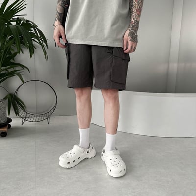 【小編極推夏日必帶款】雙口袋機能尼龍工裝短褲3