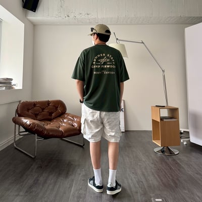 【現貨】露營獨木舟印花短T7