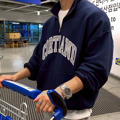 【現貨】CORTLAND貼布繡拉鍊立領衛衣1