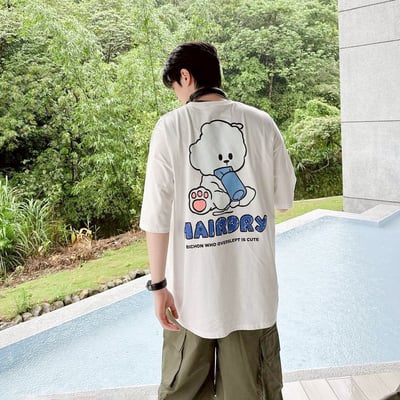 【現貨】HAIRDRY吹風機狗狗插畫印花短T9