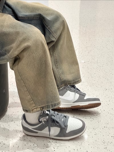 【現貨】NIKE DUNK LOW 麂皮白灰生膠底｜IB6399-0013