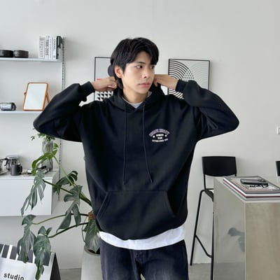 【現貨】復古遊戲搖桿印花刷毛帽T7