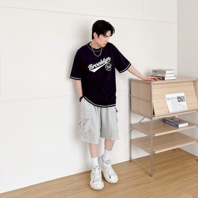 【SORONA® 涼感現貨】Brooklyn 52反車線造型印花短T3