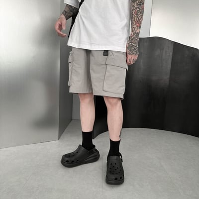 【小編極推夏日必帶款】雙口袋機能尼龍工裝短褲4