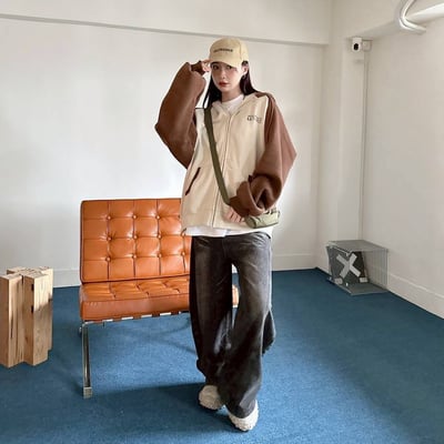 【現貨】VINTAGE撞色拼接連帽外套15