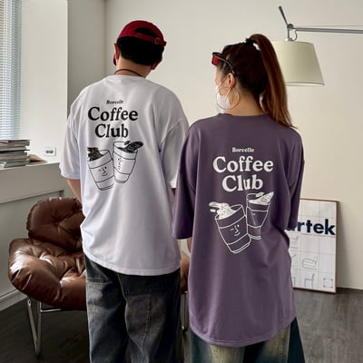 【現貨】咖啡俱樂部印花短T1