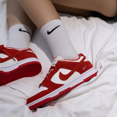 【這紅一眼入魂!!!】NIKE W DUNK LOW 車厘子紅 紅白 櫻桃紅 小銀勾 女鞋｜IO4244-1039