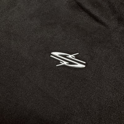 【現貨】銀膠圖標織帶麂皮短T7