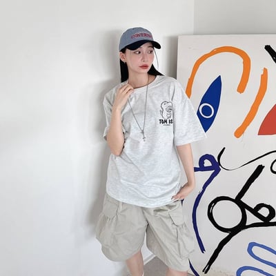 【現貨】TOM&JERRY手繪感印花短T6