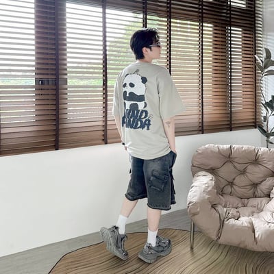 【現貨】WIND PANDA小花熊貓印花短T5