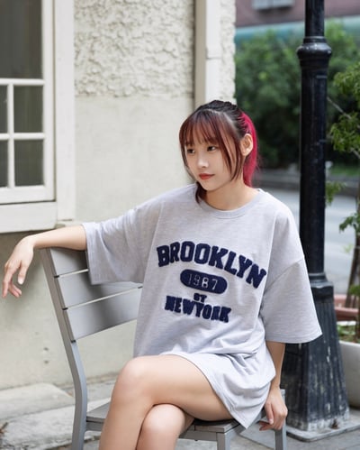 【現貨】BROOKLYN 1987美式毛巾繡短T5