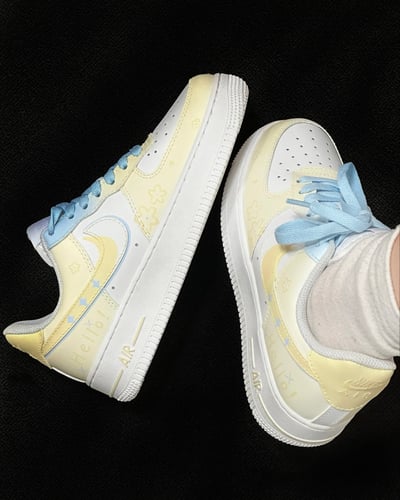 【訂製款】Nike Air Force 1 奶油晨藍4