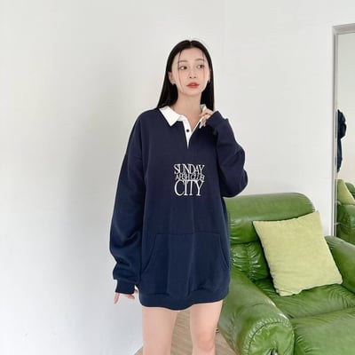 【現貨】刺繡英字撞色領POLO衫7