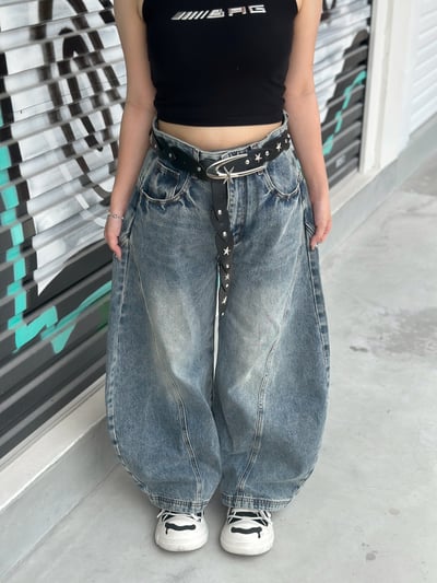 【新手也能輕鬆駕馭】牛仔刷色彎刀褲6