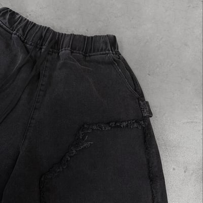 【現貨】黑系破壞七分牛仔褲5