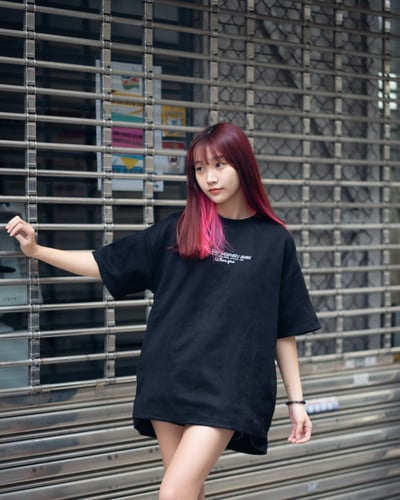 【現貨】荊棘五角星刺繡麂皮短T2