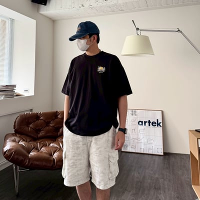 【現貨】夕陽海灘印花短T10