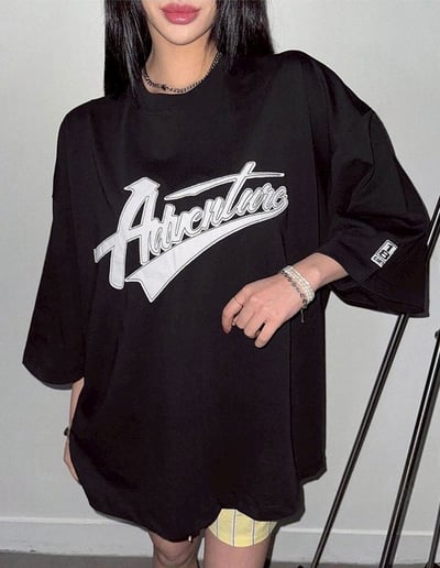 【SORONA® 涼感現貨】CRITICAL美式撞色車線貼布短T8