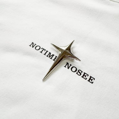 【超炫現貨】NOTIME NOSEE星芒立體別針拉鍊造型短T8