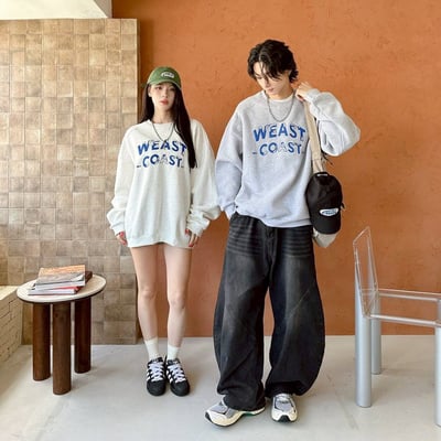 【現貨】WEST COAST 刺繡大學T6