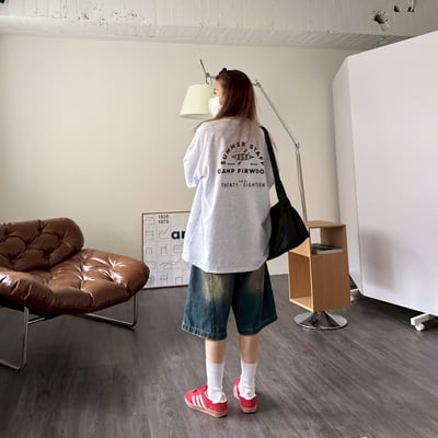 【現貨】露營獨木舟印花短T10