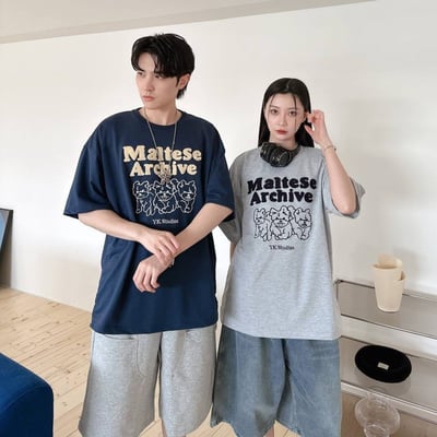 【超Q現貨】植絨刺繡馬爾濟斯短T1