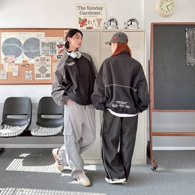 【現貨】PERCEPTION小立領拼接風衣外套2