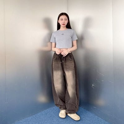 【現貨】CEPT刺繡環繞文字短版合身短T5